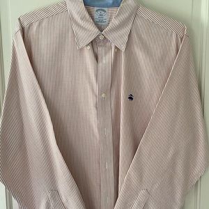 XL Brooks Brothers Oxford Shirt Red Stripe
